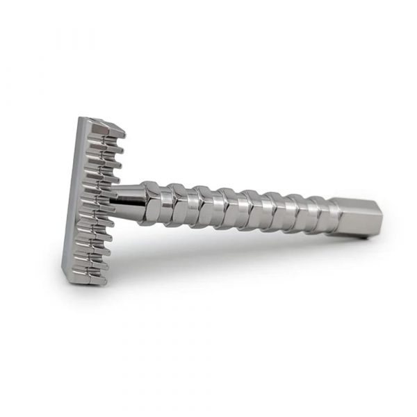 Maquinilla Afeitar Clásica Doble Peine Abierto RAZOROCK DAILY DOC PLUS+ Puño Cyber