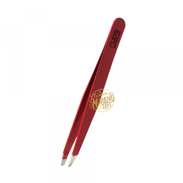 Pinzas Depilar RUBIS Sesgadas Roja