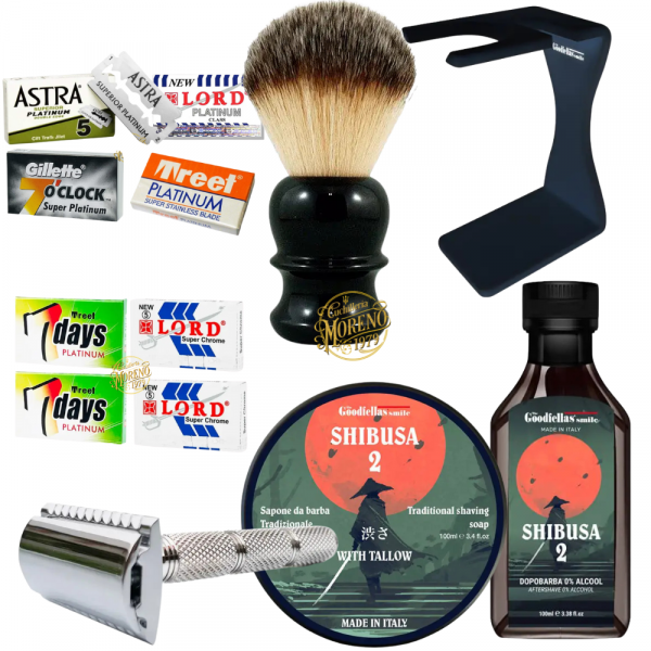 Pack Afeitado Clásico ITALIANO Pieles Sensibles SHIBUSA 2