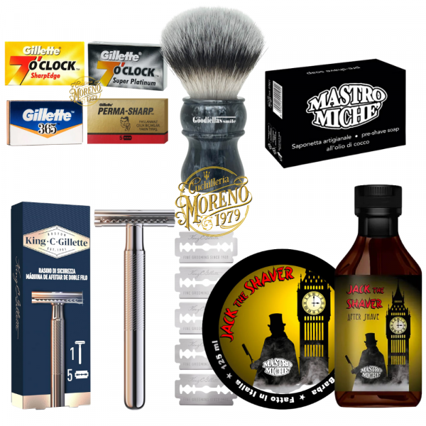 Pack de Afeitado Clásico ITALIANO Principiante GILLETTE JACK THE SHAVER