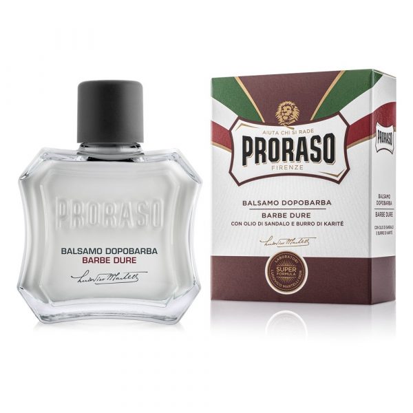 After Shave Bálsamo PRORASO SÁNDALO Y KARITÉ 100ml Barbas Duras
