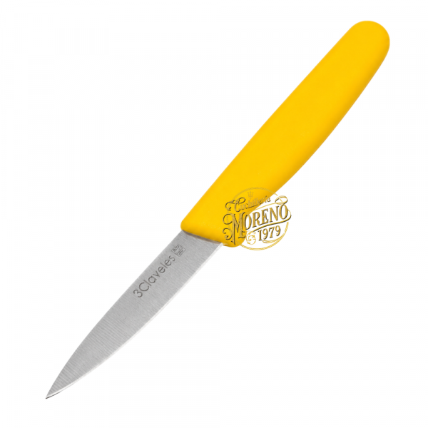 Cuchillo Verduras 3 CLAVELES Liso Amarillo